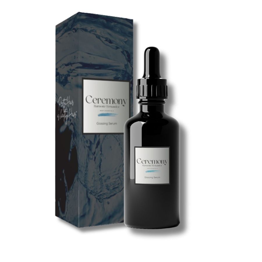 Ceremony Organic Glossing Serum with its box.