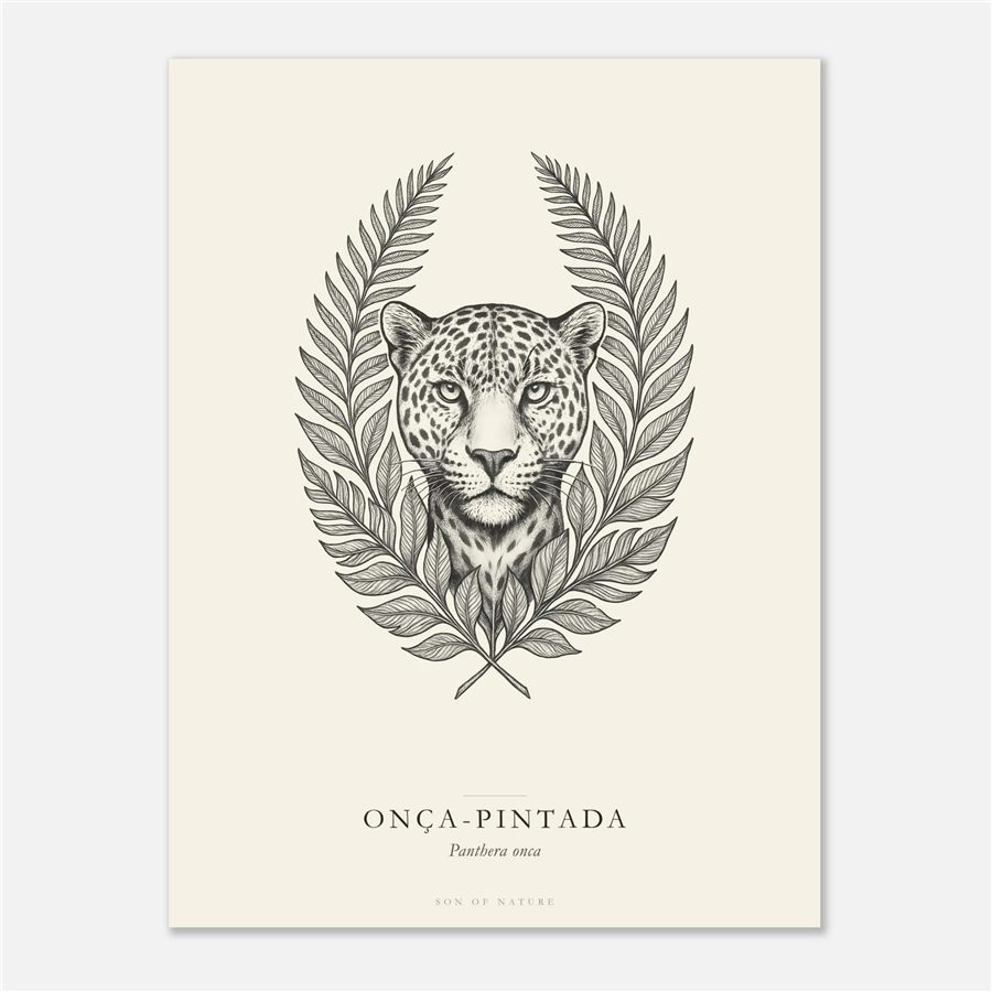 On&ccedil;a-pintada jaguar fine art print.